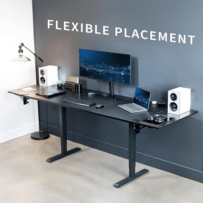 VIVO Black Clamp-on 30 x 12 in Desk Extender, DESK-EXT30 | Foldable, Wrist Support Arm Rest, Office Keyboard Tray, Side Table Extension Attachment - Image 9