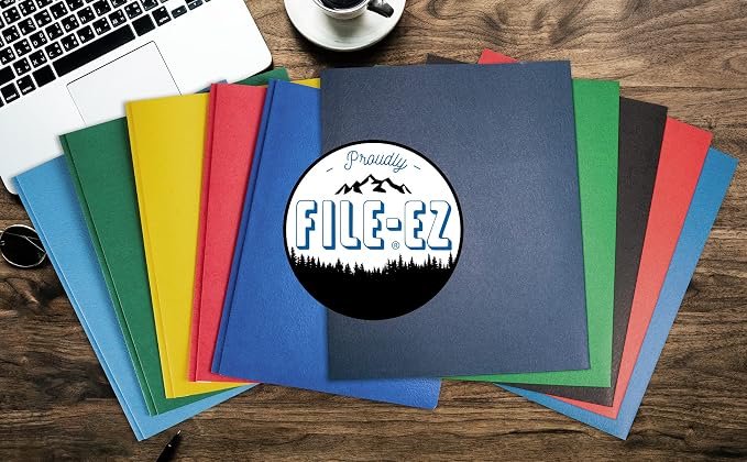 FILE-EZ Two-Pocket Folders, Purple, 125-Pack, Textured Paper, Letter Size (EZ-32445) - Image 8