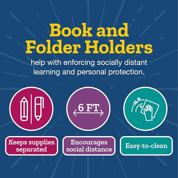 Really Good Stuff Durable Book and Binder Holders - 12 Pack, Blue Neon, 5.5" x 12.5" x 7.5", Classroom Organization, Storage Solution, Sturdy and Versatile | 5.5" x 12.5" x 7.5", Classroom Organization, Storage Solution, Sturdy & Versatile - Image 9