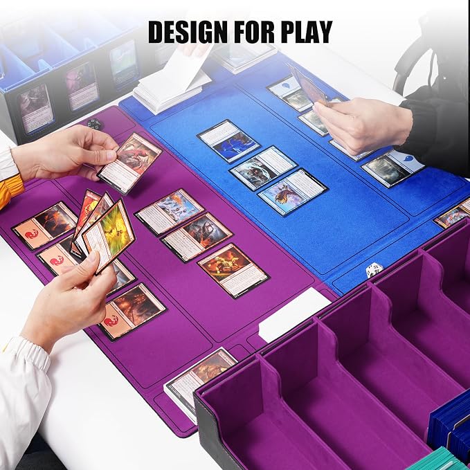 Kabinka Trading Card Storage Box with Commander Display, 5-Row Deck Case with Removable Lid; 3900+ Card Deck Box for MTG TCG Sports Card, 5 Top Loaders, 5 Stoppers, 48 Dividers,1 Dice Tray - Image 6