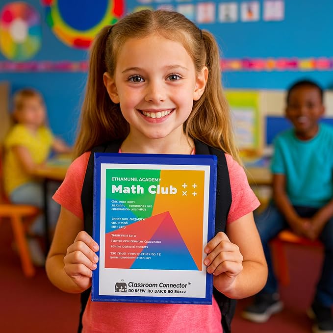 C-Line Classroom Connector™ Multi-Pocket School-to-Home Portfolio, Blue, 15/BX (32305), 9.5 x 11.75 x 0.25 - Image 9
