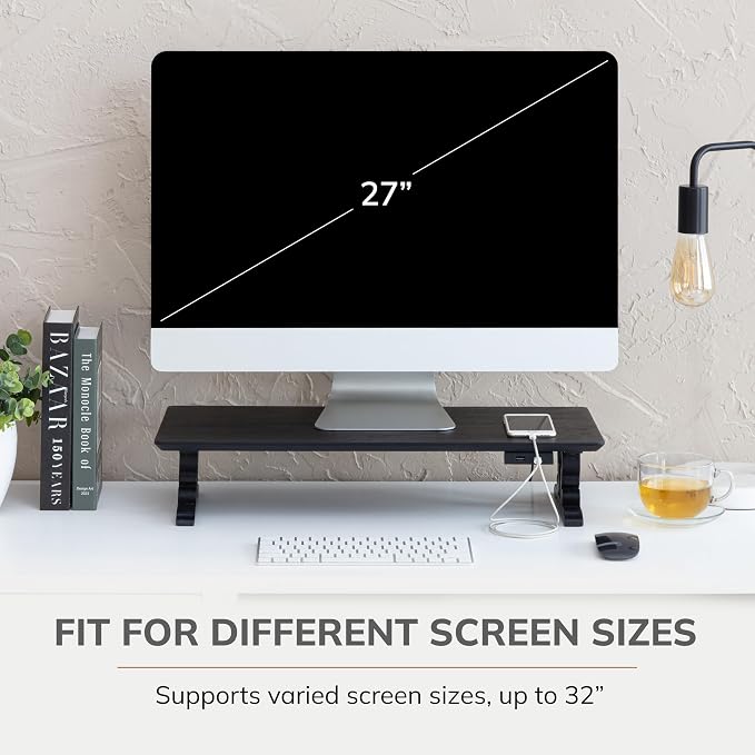 Anji Mountain Monitor Stand - Desktop Organizer & Laptop Riser, Ergonomic Monitor Riser, Space-Saving Monitor Stand for Desk, Durable Construction, Easy Assembly, Ideal for Home & Office - Image 8