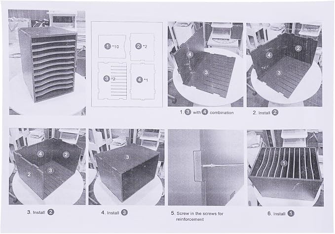 Paper File Organizer for Desk Classroom, Desktop Paper File Sorter 11 Compartment File Storage Organizer for Home Office School (Black) - Image 8