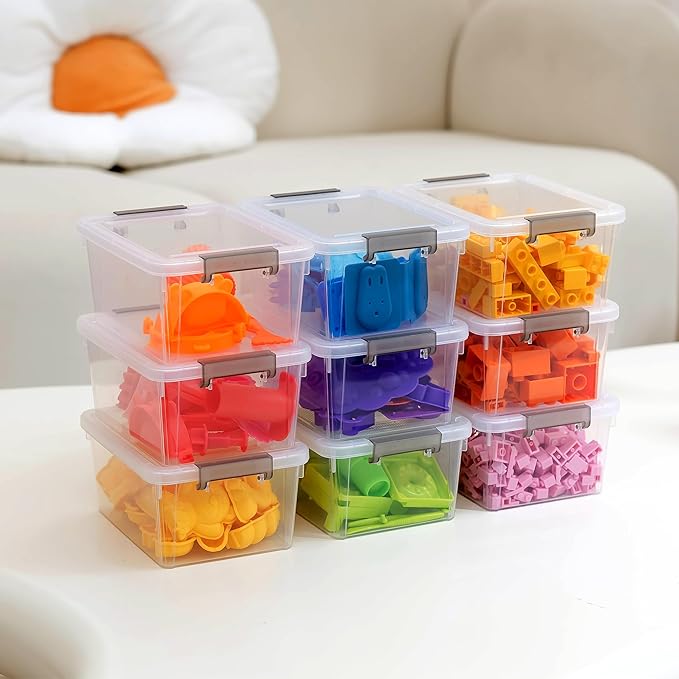 Citylife 30Packs 1.3Qt Small Storage Bins with Lids,Stackable Clear | Plastic Containers for Beads, Buttons, Sewing Supplies, Office Supplies - Image 6
