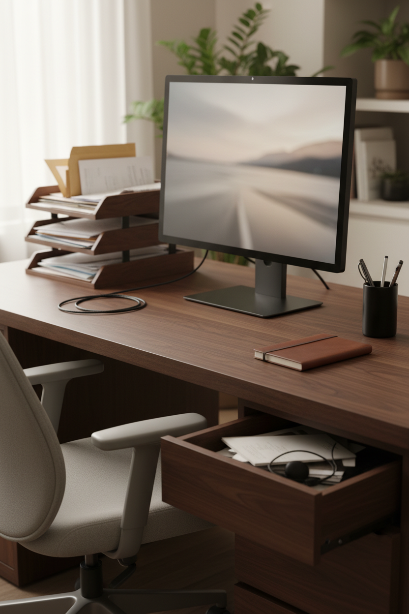 A Desk Setup Organization Method That Keeps Work Moving
