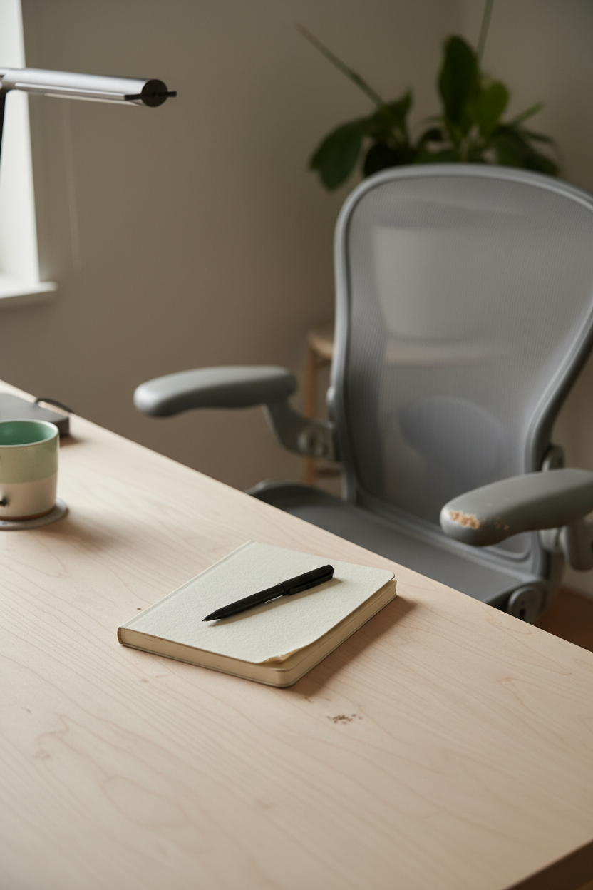 An Office Setup That Doesn’t Ask for Attention