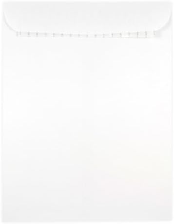 JAM PAPER 9 x 12 Open End Catalog Commercial Envelopes with Peel and Seal Closure - White - Bulk 100/Box by JAMPaper