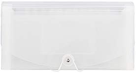 JAM PAPER Accordion Folders - 13 Pocket Plastic Expanding File - Check Size - 5 x 10 1/2 - Clear - Sold Individually - Image 2