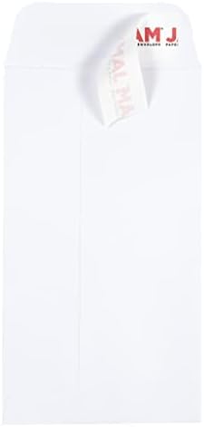 JAM PAPER #6 Coin Business Envelopes with Peel and Seal Closure - 3 3/8 x 6 - White - 25/Pack - Image 2