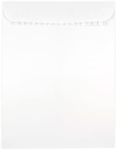 JAM PAPER 9 x 12 Open End Catalog Commercial Envelopes with Peel and Seal Closure - White - 25/Pack by JAMPaper