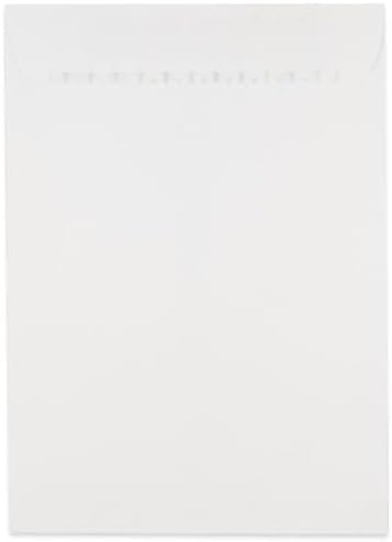 JAM PAPER 7 1/2 x 10 1/2 Open End Commercial Envelopes with Peel and Seal Closure - White - 50/Pack by JAMPaper