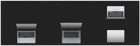 Cacoy 70.8"x24" Extended Leather Desk Mat, Waterproof Desk Blotters, Black by Cacoy