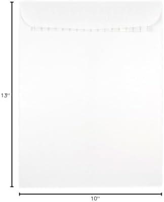 JAM PAPER 10 x 13 Open End Catalog Envelopes with Peel & Seal Closure - White - Bulk 250/Box - Image 7