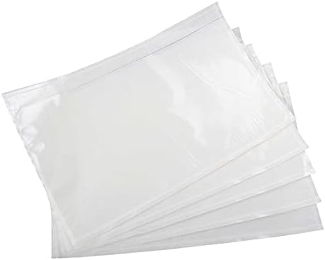 7.5" x 5.5" Packing List Pouches, 100 Pack Shipping Label Envelopes Clear Adhesive Top Loading Packing List by TAPSIN