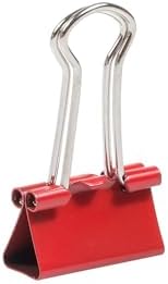 JAM PAPER Colorful Binder Clips - Small - 3/4 Inch (19 mm) - Red Binderclips - 25/Pack - Image 4