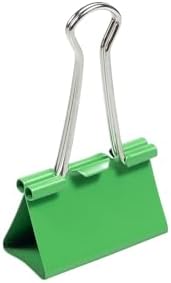 JAM PAPER Colorful Binder Clips - Large - 1 1/2 Inch (41 mm) - Green Binderclips - 12/Pack - Image 2