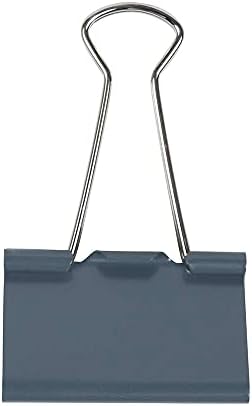 JAM PAPER Colorful Binder Clips - Large - 1 1/2 Inch (41 mm) - Grey Binderclips - 12/Pack - Image 5