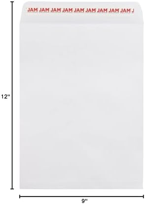 JAM PAPER 9 x 12 Open End Catalog Commercial Envelopes with Peel and Seal Closure - White - Bulk 500/Box - Image 7