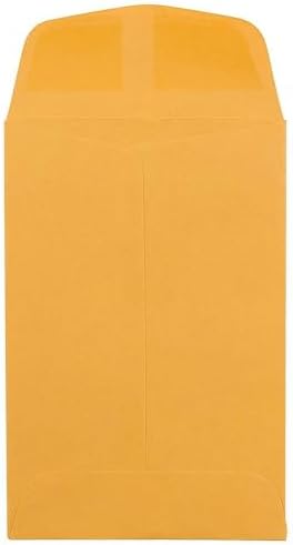 JAM PAPER #4 Coin Business Commercial Envelopes - 3 x 4 1/2 - Brown Kraft Manila - 50/Pack - Image 3