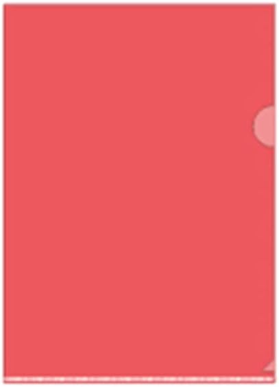 20Pcs Clear Folders Plastic Project Pockets, Clear Document Folders, 12.2" x 8.7", Plastic Folders for Letter Size and A4, for School and Office Supplies, Red by Unknown