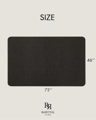 BARoyal Office Chair Mat for Hardwood Floor Under Desk Computer Rolling Chair Mat for Wood/Tile Floor Non-Slip Heavy Duty Desk Rug PVC Plastic Hard Floor Protector 46"x 72" (Espresso) - Image 2