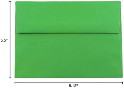 JAM PAPER A8 Colored Invitation Envelopes - 5 1/2 x 8 1/8 - Green Recycled - Bulk 1000/Carton - Image 3