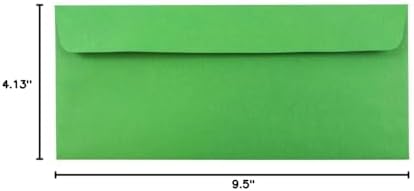 JAM PAPER #10 Business Colored Envelopes with Peel and Seal Closure - 4 1/8 x 9 1/2 - Green Recycled - Bulk 1000/Carton - Image 4