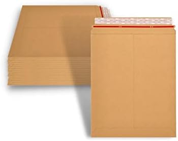 PSBM 100 PCS 11 x 13.5 Inch Kraft Rigid Photo Mailers, Cardboard Shipping Envelopes, Mailers for Shipping Photos, CDs, Documents, Catalogue, Or any Flat Object by PackagingSuppliesbymail