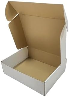 Rongyangtong13x10x4 Shipping Boxes Set of 18, White Small Corrugated Cardboard Box, Mailer Box by rongyangtong