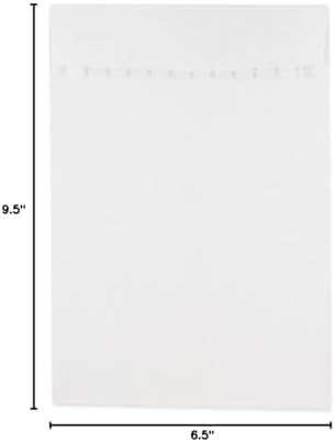 JAM PAPER 6 1/2 x 9 1/2 Open End Commercial Envelopes with Peel and Seal Closure - White - 50/Pack - Image 3