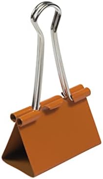 JAM PAPER Colorful Binder Clips - Large - 1 1/2 Inch (41 mm) - Orange Binderclips - 12/Pack - Image 6
