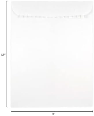 JAM PAPER 9 x 12 Open End Catalog Commercial Envelopes with Peel and Seal Closure - White - 25/Pack - Image 5