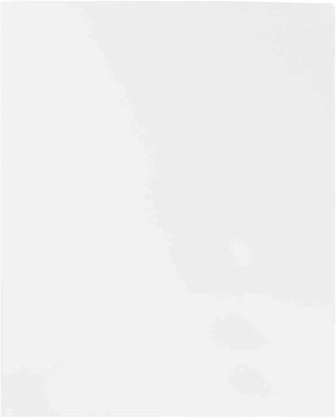 JAM PAPER Heavy Duty Plastic 2 Pocket Extra Tough School Folders - White - Bulk 48/Pack - Image 4