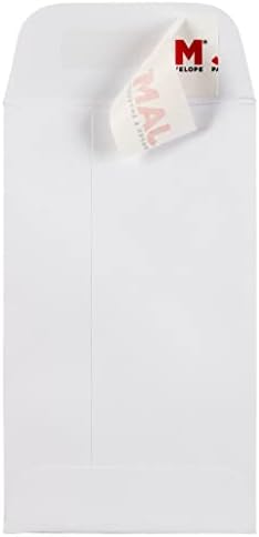 JAM PAPER #3 Coin Business Envelopes with Peel and Seal Closure - 2 1/2 x 4 1/4 - White - 50/Pack - Image 2