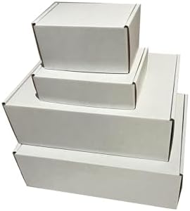 Rongyangtong13x10x4 Shipping Boxes Set of 18, White Small Corrugated Cardboard Box, Mailer Box - Image 6