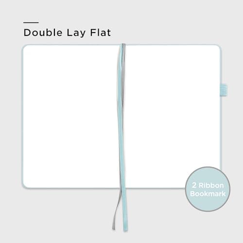 &And Per Se Blank Sketch Notebook, A5 Hardcover, 160 Pages 100gsm Thick Paper, Unlined Journal for Drawing, Doodling, Hand Lettering – Creative Gift for Artists, Designers, Writers (Cyan) - Image 4