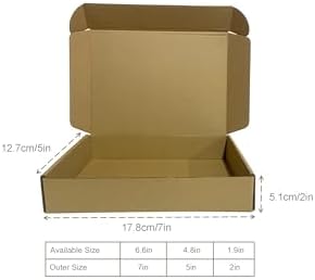 7x5x2 Inch Set of 50 Pack Brown Corrugated Shipping Boxes - Cardboard Boxes for Mailing, Packing and Literature Mailer Boxes, Small Business Mailing Boxes Bulk - Image 2