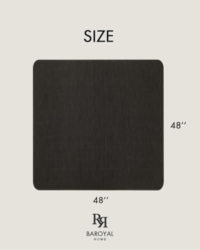 BARoyal Office Chair Mat for Hardwood Floor Under Desk Computer Rolling Chair Mat for Wood/Tile Floor Non-Slip Heavy Duty Desk Rug PVC Plastic Hard Floor Protector 48"x 48" (Espresso) - Image 2