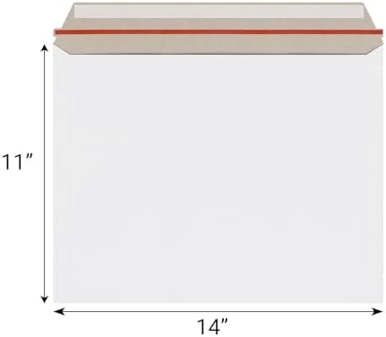 zmybcpack 50 Pack 11x14 inch White Rigid Mailer, Self Seal Document Mailers - Image 2