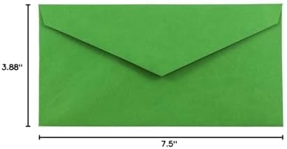 JAM PAPER Monarch Colored Envelopes - 3 7/8 x 7 1/2 - Green Recycled - Bulk 250/Box - Image 3