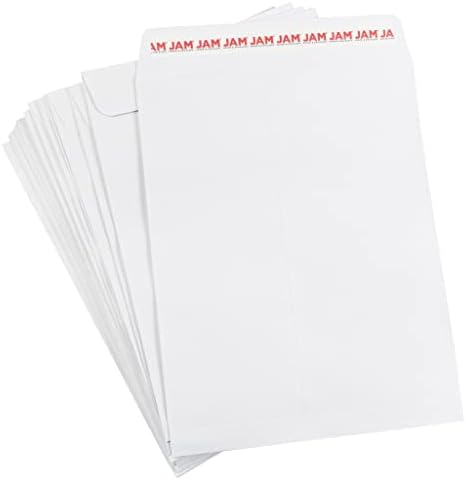 JAM PAPER 8 3/4 x 11 3/4 Open End Commercial Envelopes with Peel and Seal Closure - White - 50/Pack - Image 5
