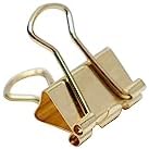 JAM PAPER Colorful Binder Clips - Extra Small - 3/5 Inch (15 mm) - Gold Binderclips - 30/Pack - Image 4