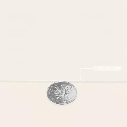Leather Desk Mat,1.8mm Thick,12x66 Inch Desk Cover,Desk Protector Mat,Dresser Cover Top,Desktop Cover,Dresser Cover Top for Bedroom,Table Protector Mat(White+White,12×66) - Image 3