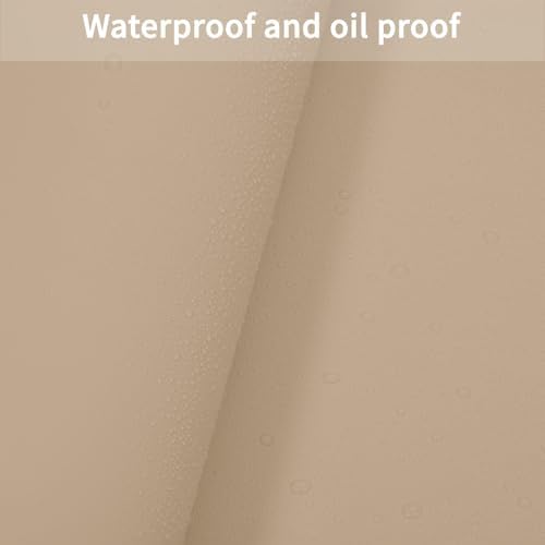 Faux Leather Table Cover,1.8mm Thick,48x72 Inch Table Protector,Table Protector for Dining Room Table,Dining Table Cover,Table Cover Protector,Table Protector Pad(Light Brown+Gray,48x72) - Image 5