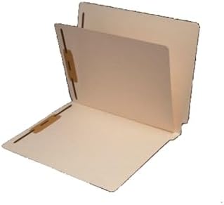 Manila Classification Folders - 11pt, 1 Divider, 4 Top Fasteners, 1/2"W Reinforced End Tab, Box of 40 by Colortrieve