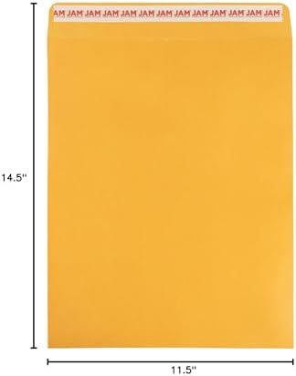 JAM PAPER 11 1/2 x 14 1/2 Open End Catalog Commercial Envelopes with Peel and Seal Closure - Brown Kraft Manila - 50/Pack - Image 7