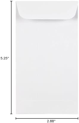 JAM PAPER #5 Coin Business Envelopes with Peel and Seal Closure - 2 7/8 x 5 1/4 - White - Bulk 500/Box - Image 7