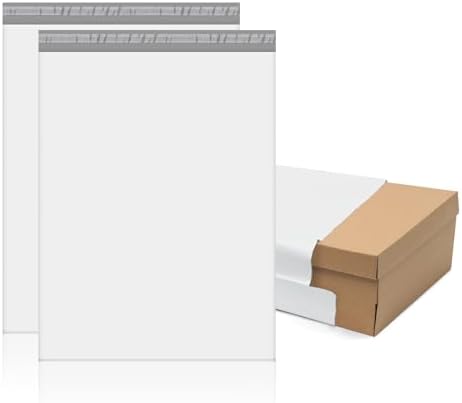 Fuxury Poly Mailers 17.7x22" 25 Pcs,XL Shipping Bags for Clothing,White by Fuxury
