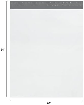 Tape Logic TLEPM20244 Expansion Poly Mailers, 20" x 24" x 4", White (Pack of 100) - Image 7
