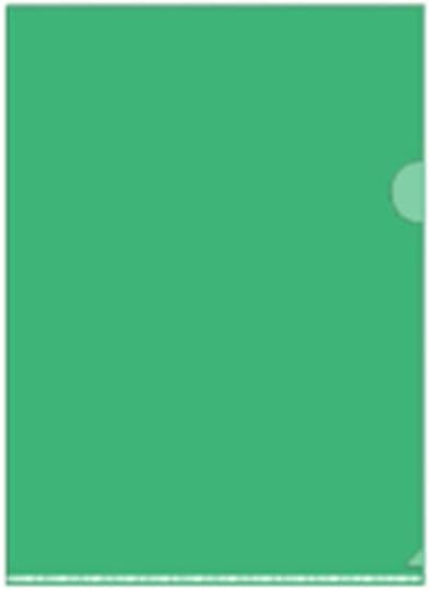 20Pcs Clear Folders Plastic Project Pockets, Clear Document Folders, 12.2" x 8.7", Plastic Folders for Letter Size and A4, for School and Office Supplies, Green by Unknown